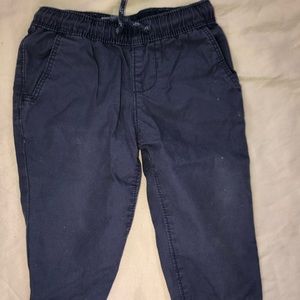 Navy canvas jogger pants